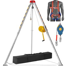 SucceBuy 2600 lbs Confined Space Tripod Kit Winch Confined Space Rescue Tripod Fall Protection for Traditional Confined