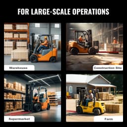 SucceBuy 1 Pair 72/82 in Pallet Fork Extensions Sleeve Carbon Steel with Pins Forklift Attachments for Warehouse Cargo Handling