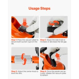 SucceBuy 2 Packs Stone Seam Joiner 180°Adjustable Seamless Seam Setter with 5 in Vacuum Suction Cups Installation Tool for Tile