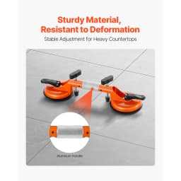 SucceBuy 2 Packs Stone Seam Joiner 180°Adjustable Seamless Seam Setter with 5 in Vacuum Suction Cups Installation Tool for Tile
