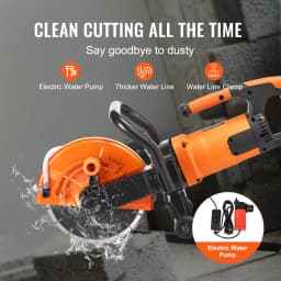 SucceBuy Electric Concrete Saw 9 in 1800 W 15A Motor Circular Saw Cutter with 3.5 in Cutting Depth Wet/Dry Disk Cutter for Stone