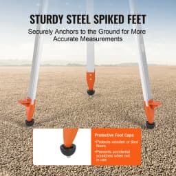 SucceBuy Laser Level Tripod Stand 5/8" Thread Mount 16.53-65.55 inch Height Adjustment Heavy Duty Survey Tripod for Construction