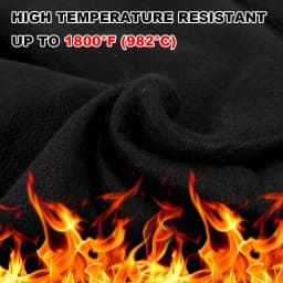 Fireproof Welding Blanket 1800°F Flame Retardant Fabric Brazing Heat Shield Mat for Grill Stove Pit Soldering Welders Plumbers