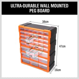 HORUSDY 39 Drawers Storage Cabinet Tool Box Bin Chest Case Plastic Organiser Divider