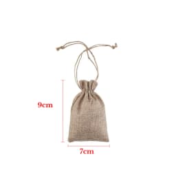 50PCS Drawstring Storage Bags Bulk Linen Calico Bags snack Tote Gift Bags AU