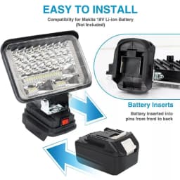 LED Work Light Flashlight Electric Torch Spotlight for Makita 18V Li-ion Battery