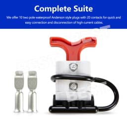 10x Anderson Style Plug Connectors 50 AMP T Handle Dust Cap Cover Solar AU