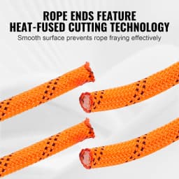 SucceBuy 220 ft Dual-Weave Polyester Rope 48-Strand Outdoor Accessories Emergency Cord for Camping Swinging Rappelling Rescue