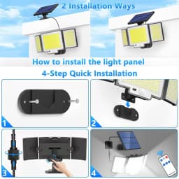 456 LEDs Solar Spotlight With Motion Sensor, Outdoor Flood Lamp, 3 Modes IP65 Garden Light , Courtyard Decorative Camping Lights