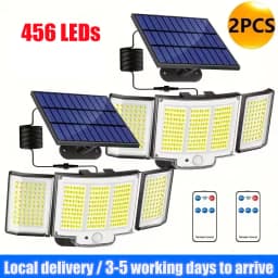456 LEDs Solar Spotlight With Motion Sensor, Outdoor Flood Lamp, 3 Modes IP65 Garden Light , Courtyard Decorative Camping Lights
