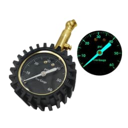 2PCS Tire Pressure Gauge - (0-60 PSI) Heavy Duty, Accurate with Glow Dial Fr Car Bike
