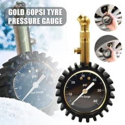 2PCS Tire Pressure Gauge - (0-60 PSI) Heavy Duty, Accurate with Glow Dial Fr Car Bike