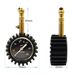 2PCS Tire Pressure Gauge - (0-60 PSI) Heavy Duty, Accurate with Glow Dial Fr Car Bike