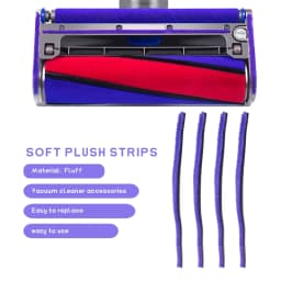 6Pcs Soft Plush Strips For Dyson V6 V7 V8 V10 V11 Vacuum Cleaner Soft Roller Head Replacement Accessories Parts