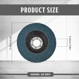 10-Pack Aluminum Oxide Sanding Discs 40-Grit 4.5''x7/8'' T29 Replacement for Grinding All Kinds of Non-Ferrous Metals Plastics