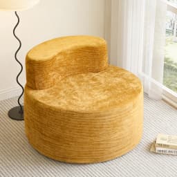 Compressed beanbag sofa, comfortable and skin-friendly chenille fabric, high-elasticity foam single sofa chair