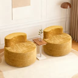 Compressed beanbag sofa, comfortable and skin-friendly chenille fabric, high-elasticity foam single sofa chair