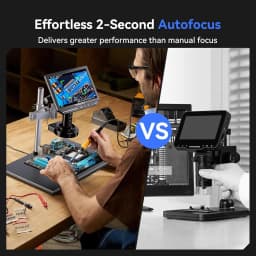 TOMLOV Autofocus Microscope TM4K-AF Max 4K Digital Microscopes HDMI 10.1' Soldering Microscopio LED Light for Electronic Repair