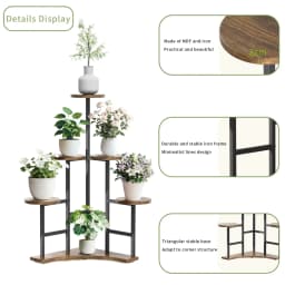 5 Tier Corner Plant Stand Indoor Planter Display Rack Potted Flowers Organizer Stand for Living Room Balcony Patio