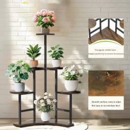 5 Tier Corner Plant Stand Indoor Planter Display Rack Potted Flowers Organizer Stand for Living Room Balcony Patio