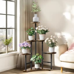 5 Tier Corner Plant Stand Indoor Planter Display Rack Potted Flowers Organizer Stand for Living Room Balcony Patio