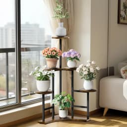5 Tier Corner Plant Stand Indoor Planter Display Rack Potted Flowers Organizer Stand for Living Room Balcony Patio