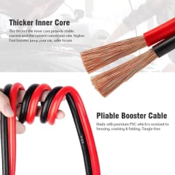 HORUSDY 6M 3000AMP Jumper Leads Long Surge Protection Car Boost Cables Alarm Indicator