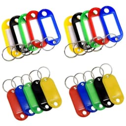 100PCS ABS Plastic Keyring Travel Luggage Tags Key Tags ID Tags Name Label Tag
