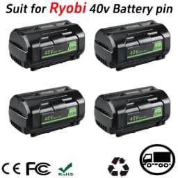 1/2/4Pcs OP4040A1 8.0Ah 40V MAX Li-Ion Battery Replace for Ryobi OP4015 OP4026 OP40401 OP4050 OP40501 OP4060A Tools Battery pin