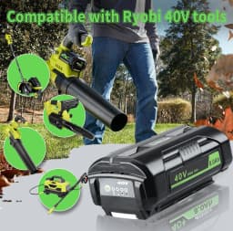 1/2/4Pcs OP4040A1 8.0Ah 40V MAX Li-Ion Battery Replace for Ryobi OP4015 OP4026 OP40401 OP4050 OP40501 OP4060A Tools Battery pin