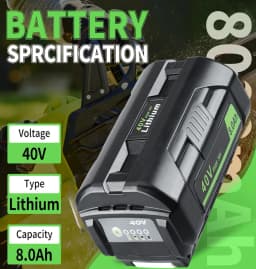 1/2/4Pcs OP4040A1 8.0Ah 40V MAX Li-Ion Battery Replace for Ryobi OP4015 OP4026 OP40401 OP4050 OP40501 OP4060A Tools Battery pin