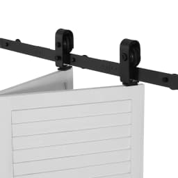 SucceBuy Bi-Folding Sliding Barn Door Hardware Track Kit Top Mount Track Kit Slide Smoothly & Quietly Easy to Install for Closet