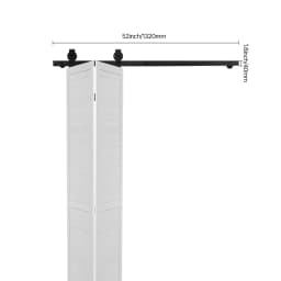 SucceBuy Bi-Folding Sliding Barn Door Hardware Track Kit Top Mount Track Kit Slide Smoothly & Quietly Easy to Install for Closet