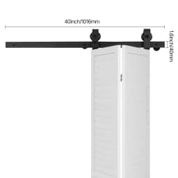 SucceBuy Bi-Folding Sliding Barn Door Hardware Track Kit Top Mount Track Kit Slide Smoothly & Quietly Easy to Install for Closet