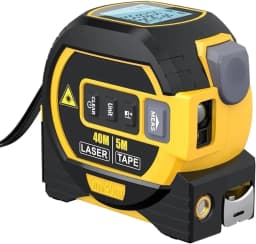 The Almighty Ruler 3-in-1 Tape Measure-5M Tape Measure - Vertical Cross Line - 40M Digital Laser Distance Meters - LCD Display