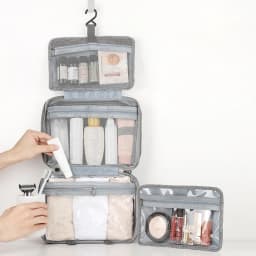 Travel Large Organizer Toiletry Bag Makeup Cosmetic Case Hanging Hook