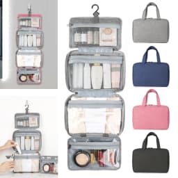 Travel Large Organizer Toiletry Bag Makeup Cosmetic Case Hanging Hook