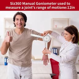 12 Inch Goniometer Transparent Orthopedic Angle Ruler Goniometer 360 Degree Spinal Goniometer For Body Measuring