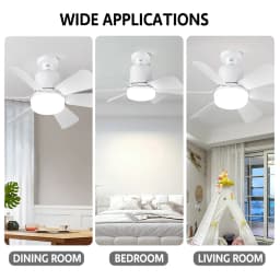 40W Ceiling Fan E27 Socket Fan with Dimmable LED Light & Remote Controller