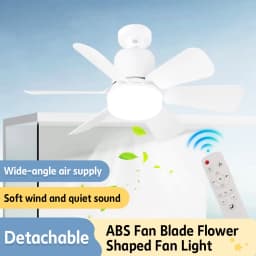 40W Ceiling Fan E27 Socket Fan with Dimmable LED Light & Remote Controller