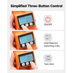 SucceBuy 880 lbs/400 kg Digital Crane Scale Handheld Hanging Scale with LCD Display 0.2 lbs Division for Farm Hunting Fishing