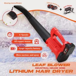 2800W 21V Cordless Leaf Blower Handheld 6-speed Garden Cleaner Tool with Battery