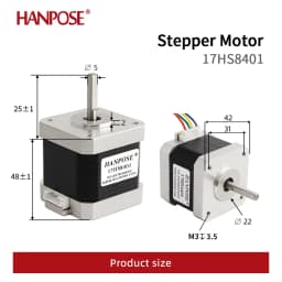 17HS8401 4-Lead Nema 17 12V Stepper Motor 52N.CM 48MM 1.8A 42 Motor For 3D Printer Stepper Motor Nema17