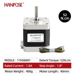 17HS8401 4-Lead Nema 17 12V Stepper Motor 52N.CM 48MM 1.8A 42 Motor For 3D Printer Stepper Motor Nema17