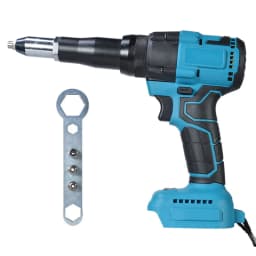 18V Electric Cordless Rivet gun Nut Riveting Tool Brushless Drive with 2 Batterys