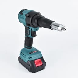 18V Electric Cordless Rivet gun Nut Riveting Tool Brushless Drive with 2 Batterys
