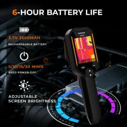 GOYOJO GH192 GH340 Thermal Camera, 320 X 240 2.8" LCD Screen, Dual-Camera Thermal Imaging Camera with 2MP Visual Camera Infrared Cameras for HVAC Electrical Building Inspection