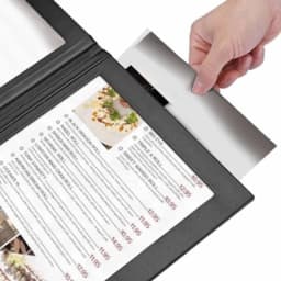 Rechargeable LED Light Menu Book PU Leather Display Book Night Club Restaurants Beer Bar Shop Cafe Two Pages