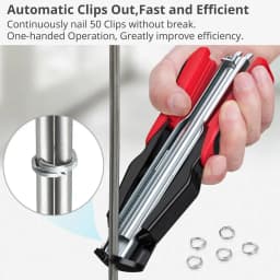 Hog Ring Gun Pliers C Clip Auto Feed Fence Fencing Nailer Wire Ringer 2500pcs