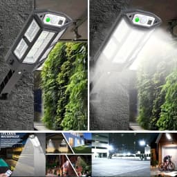 3000LM Super Bright Solar Outdoor Light, Motion Sensor Solar Light, 3 Lighting Modes, Equipped with 43 LED Beads, Security Wall